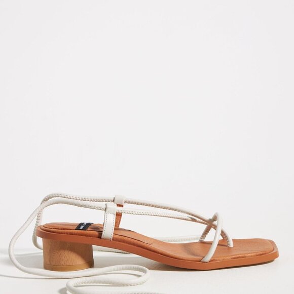 Anthropologie Angel Alarcon Leather Ankle-Tie Sandals Women's 9 - Picture 2 of 4